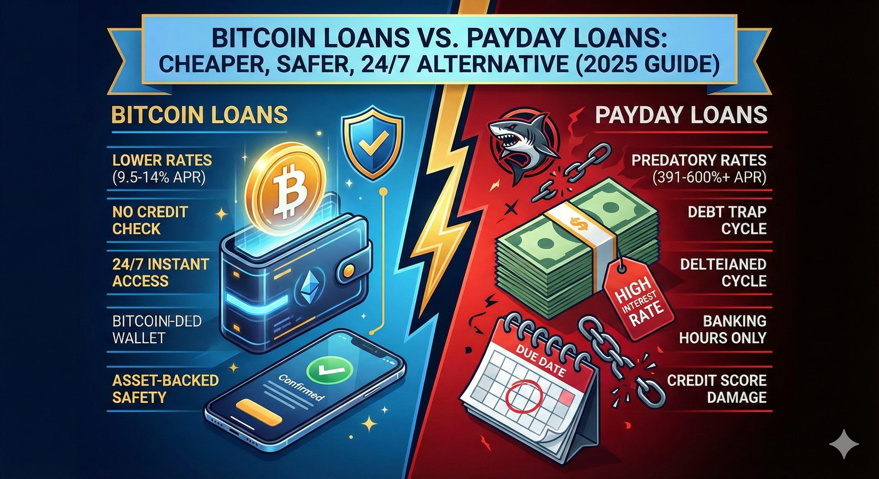 Bitcoin Loans, Payday Loans, Debt Trap, Financial Freedom, Crypto Lending, 24/7 Loans, Bad Credit Loans, Personal Finance 2025,