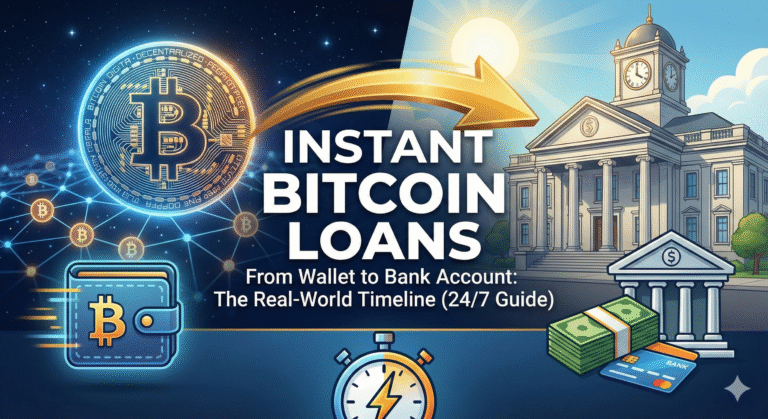 Bitcoin Loans, Emergency Cash, Fintech, Crypto Lending, Instant Withdrawal, Personal Finance, Blockchain Banking,