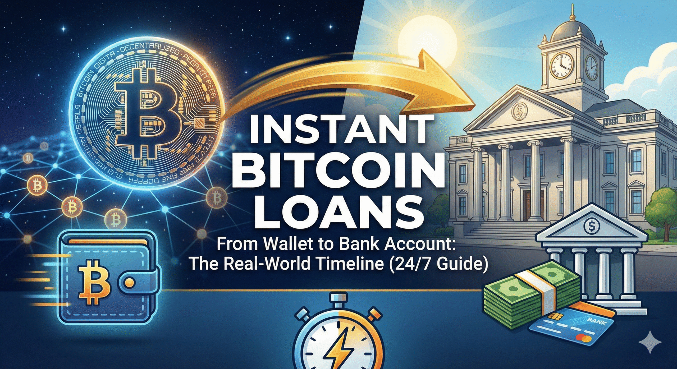 Bitcoin Loans, Emergency Cash, Fintech, Crypto Lending, Instant Withdrawal, Personal Finance, Blockchain Banking,