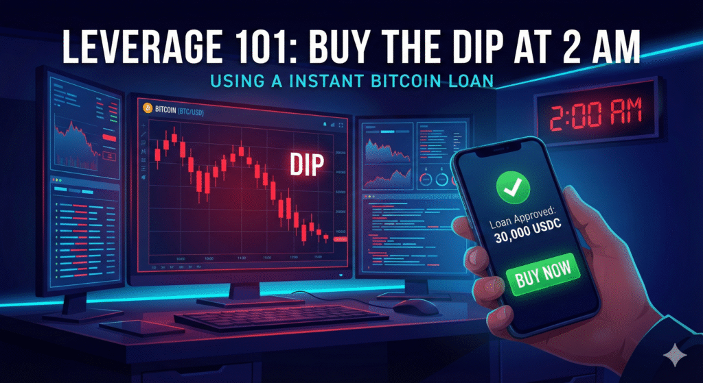 Leverage Trading, Buy The Dip, Bitcoin Strategies, Crypto Loans, DeFi, Trading Tips, LTV Management,