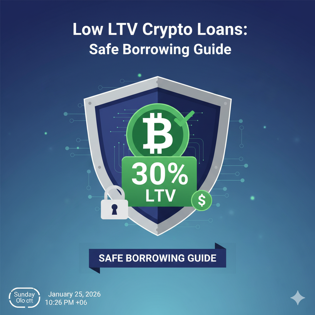Low LTV Crypto Loans, Safe Crypto Borrowing, Liquidation Risk Management, Crypto Loan-to-Value, Bitcoin Collateral, DeFi Security 2026, Over-collateralized Loans, Stablecoin Credit, Crypto Wealth Preservation, Secure Lending Platforms,