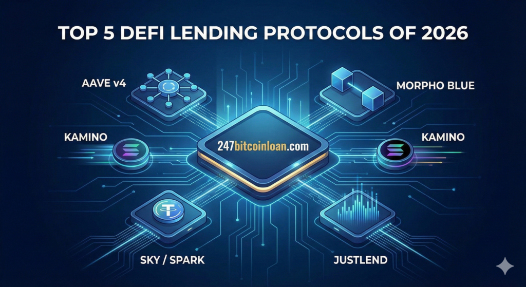 Top DeFi Lending Protocols, DeFi market analysis 2026, Aave v4 Hub and Spoke, Morpho Blue, Kamino Finance,