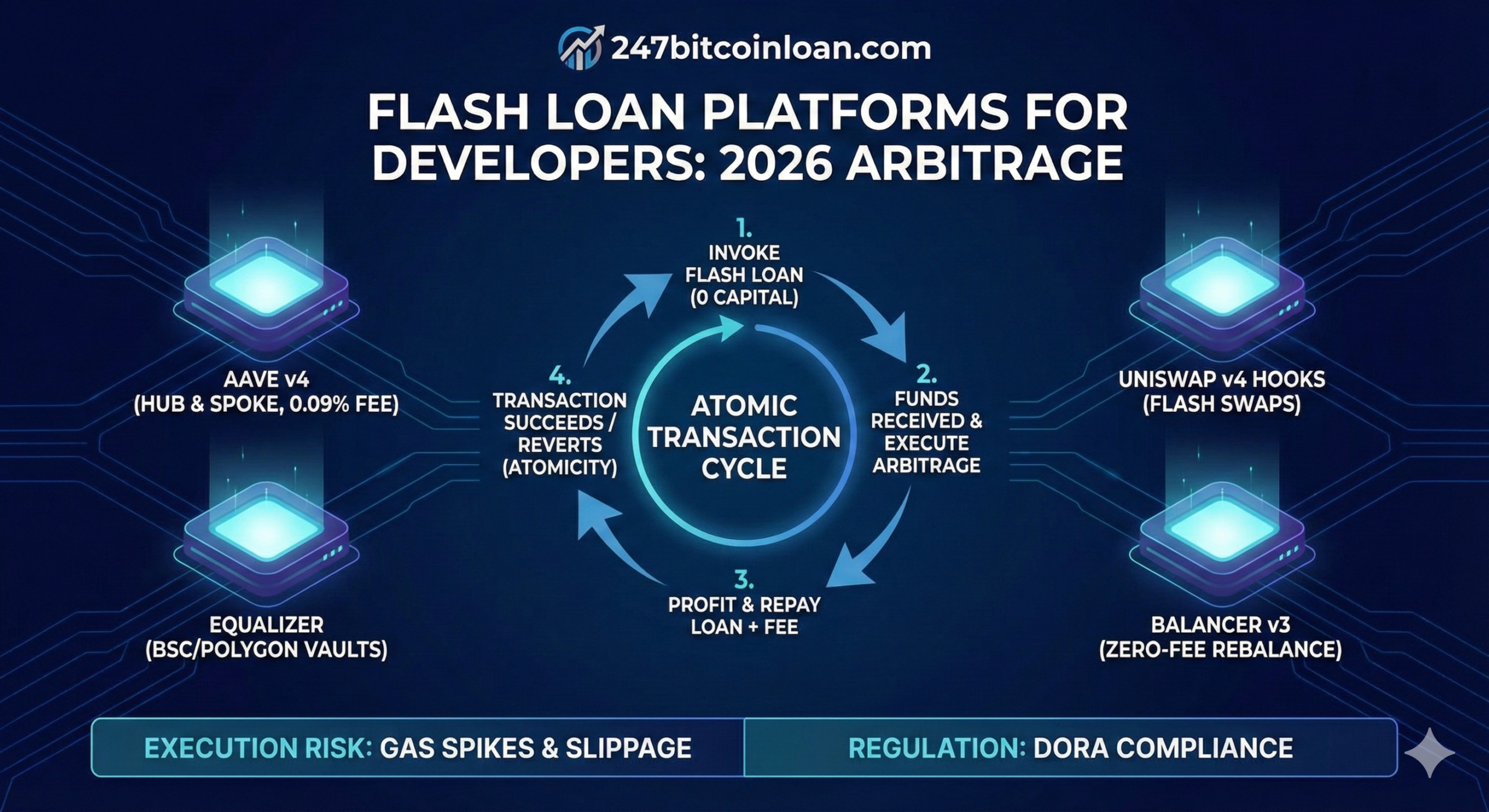 Flash Loan Platforms, flash loan arbitrage bot 2026, DeFi developer arbitrage, Aave v4 flash loans, Uniswap v4 hooks,