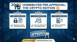 crypto loans for real estate, crypto down payment guide, using bitcoin for house purchase, crypto backed mortgage 2026, blockchain real estate financing, crypto collateral loan risks, digital asset mortgage strategy, borrowing against crypto safely, real estate investment with crypto, crypto lending tax implications,