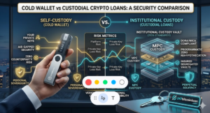 cold wallet vs custodial, crypto loan security, hardware wallet storage, MPC custody 2026, 247bitcoinloan.com, digital asset protection, segregated collateral, rehypothecation risk, private key management, institutional crypto lending, DORA/MiCA compliance, 2026 wealth preservation, secure Bitcoin loans, self-custody risks, private key shards, trustless security models,